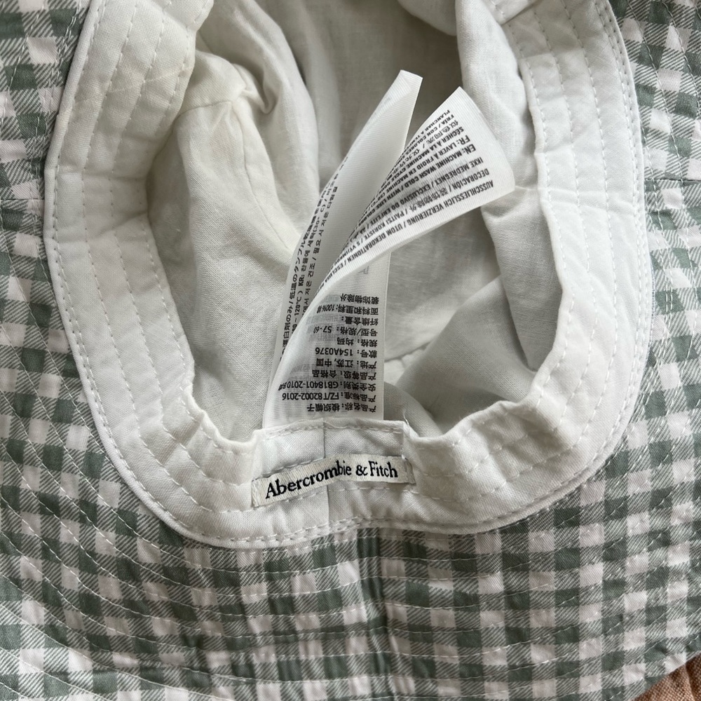 Never worn gingham Abercrombie hat